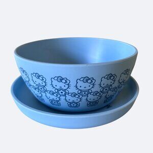 Le Creuset Hello Kitty Blue Bowl and Plate Bamboo Limited Edition 2018 Sanrio